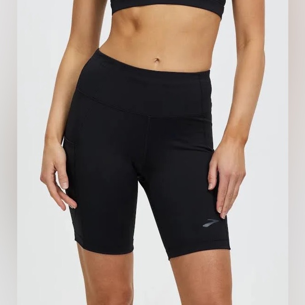 NWT Brooks Women Method 8" Short Tight~ Running Shorts~Black~Size XS~$58